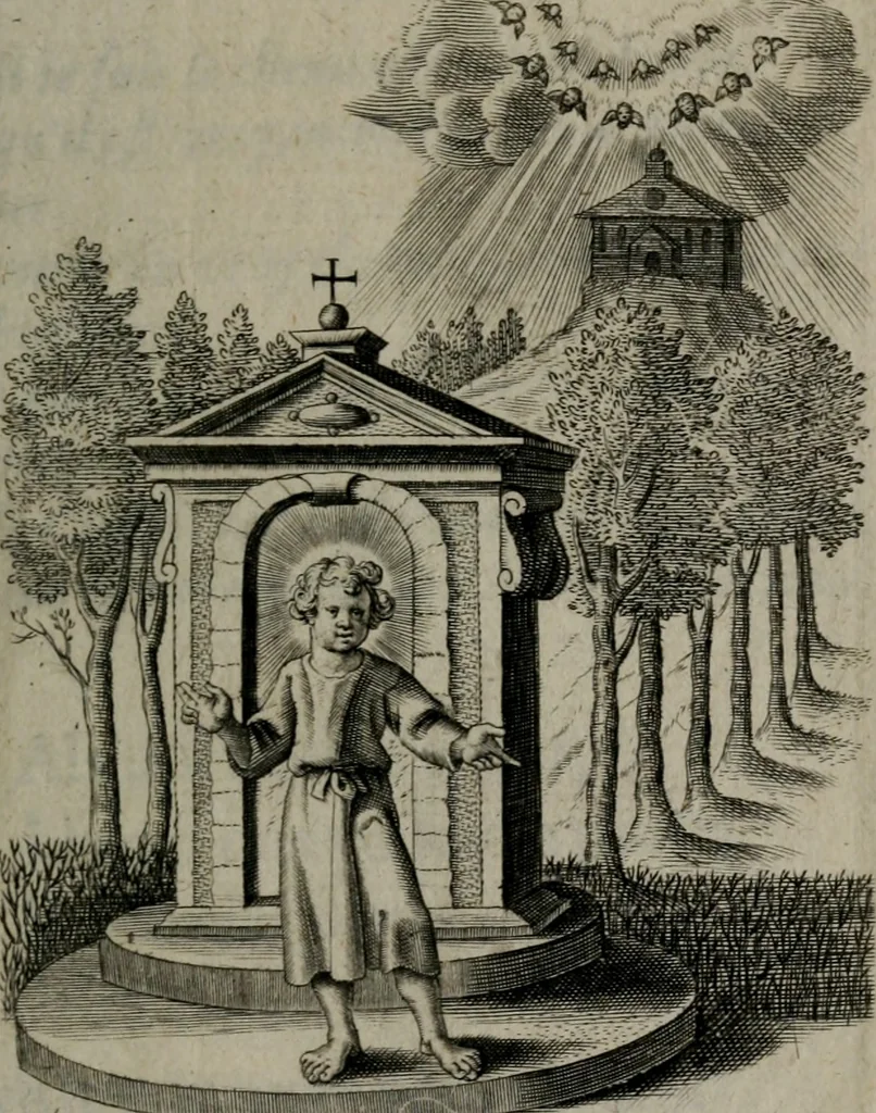 An illustration from Amoris divini et humani antipathia, sive effectus varij, e varijs Sacrae Scripturae locis deprompti, elblematis suis expressi ..., 1629, leaf 196