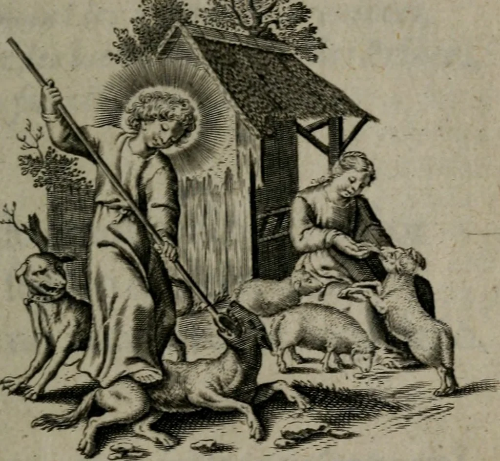 An illustration from Amoris divini et humani antipathia, sive effectus varij, e varijs Sacrae Scripturae locis deprompti, elblematis suis expressi ..., 1629, leaf 200