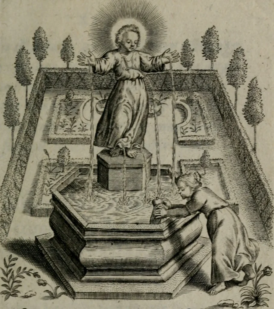 An illustration from Amoris divini et humani antipathia, sive effectus varij, e varijs Sacrae Scripturae locis deprompti, elblematis suis expressi ..., 1629, leaf 234