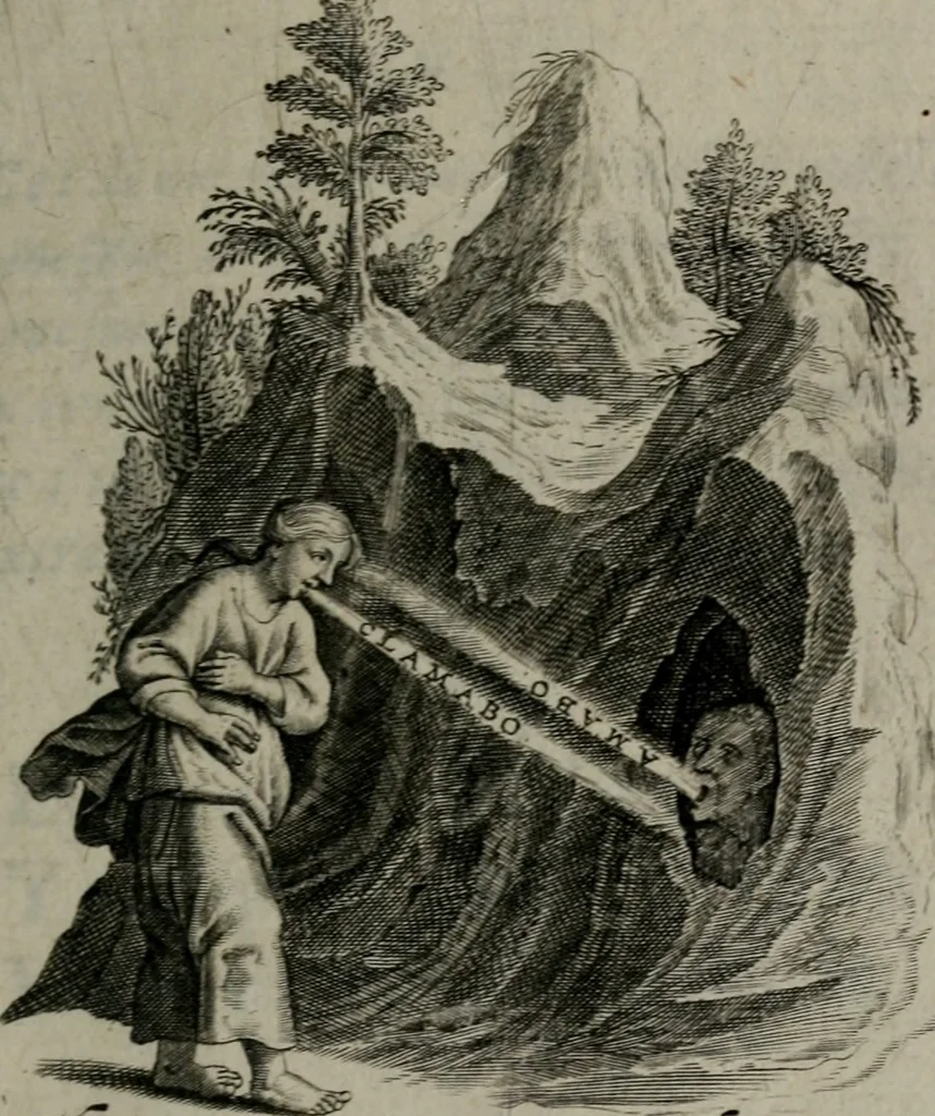 An illustration from Amoris divini et humani antipathia, sive effectus varij, e varijs Sacrae Scripturae locis deprompti, elblematis suis expressi ..., 1629, leaf 250