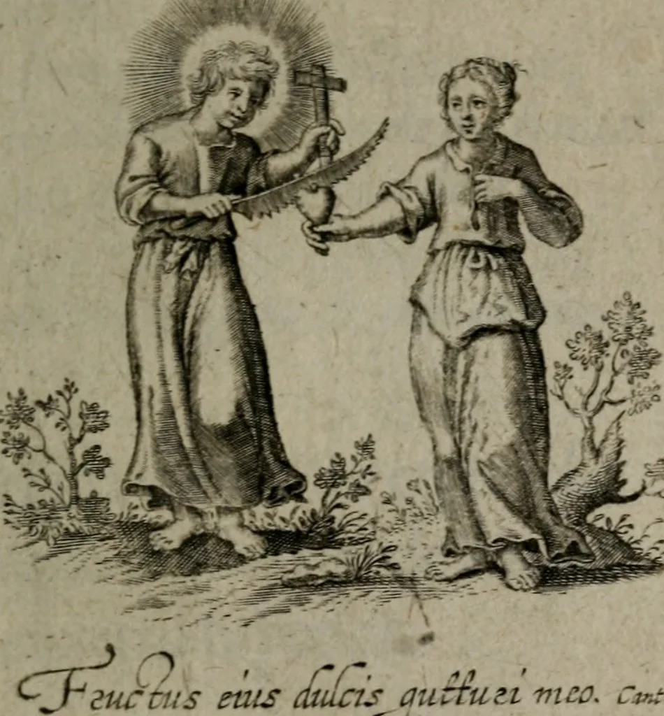 An illustration from Amoris divini et humani antipathia, sive effectus varij, e varijs Sacrae Scripturae locis deprompti, elblematis suis expressi ..., 1629, leaf 262