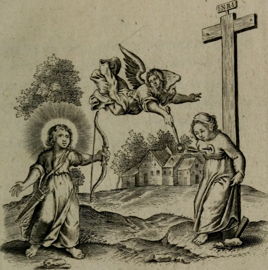 An illustration from Amoris divini et humani antipathia, sive effectus varij, e varijs Sacrae Scripturae locis deprompti, elblematis suis expressi ..., 1629, leaf 266
