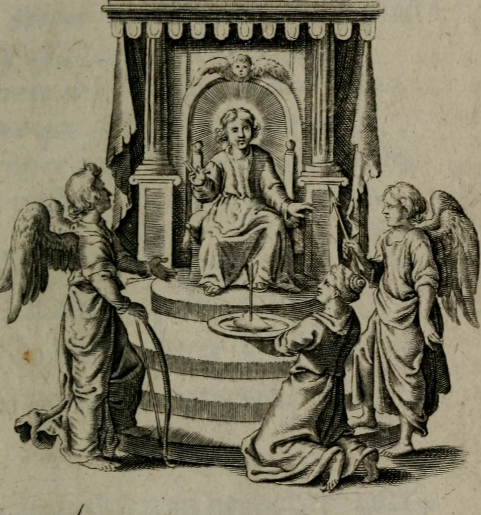 An illustration from Amoris divini et humani antipathia, sive effectus varij, e varijs Sacrae Scripturae locis deprompti, elblematis suis expressi ..., 1629, leaf 292