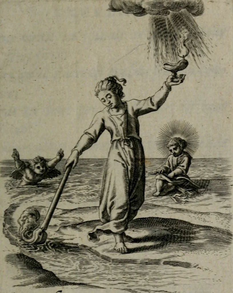 An illustration from Amoris divini et humani antipathia, sive effectus varij, e varijs Sacrae Scripturae locis deprompti, elblematis suis expressi ..., 1629, leaf 296