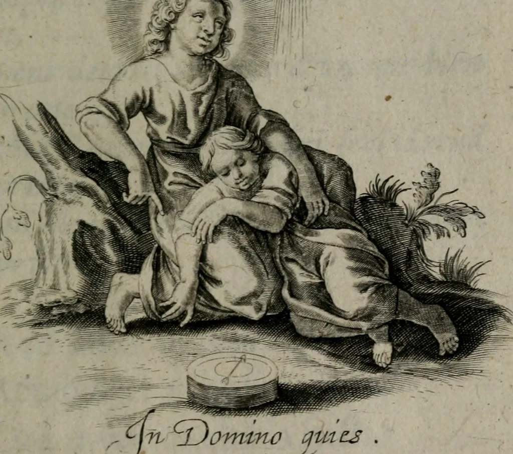 An illustration from Amoris divini et humani antipathia, sive effectus varij, e varijs Sacrae Scripturae locis deprompti, elblematis suis expressi ..., 1629, leaf 328
