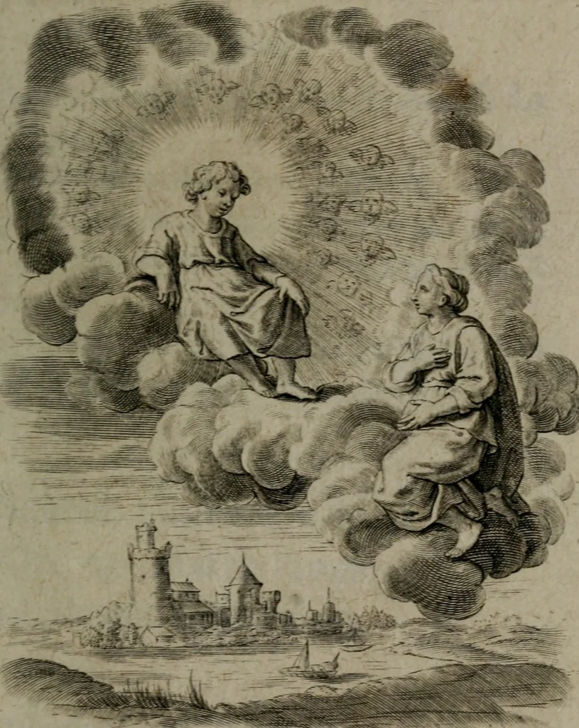 An illustration from Amoris divini et humani antipathia, sive effectus varij, e varijs Sacrae Scripturae locis deprompti, elblematis suis expressi ..., 1629, leaf 348
