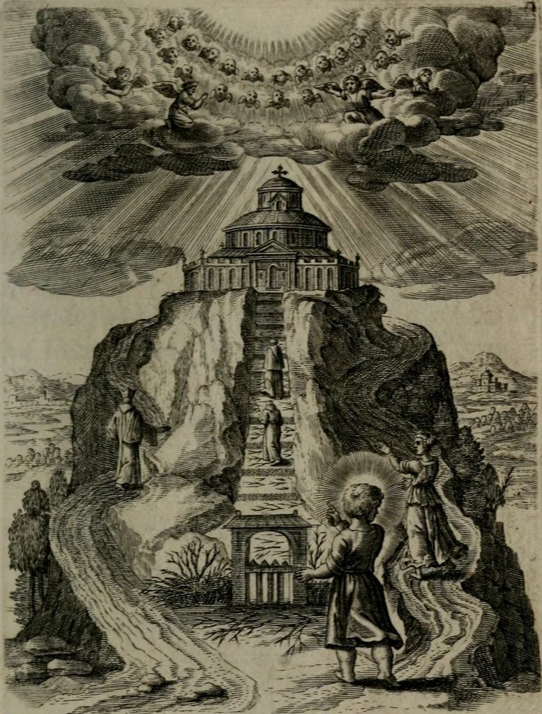 An illustration from Amoris divini et humani antipathia, sive effectus varij, e varijs Sacrae Scripturae locis deprompti, elblematis suis expressi ..., 1629, leaf 36