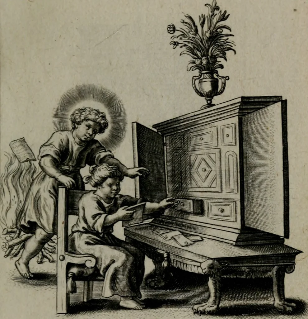 An illustration from Amoris divini et humani antipathia, sive effectus varij, e varijs Sacrae Scripturae locis deprompti, elblematis suis expressi ..., 1629, leaf 360