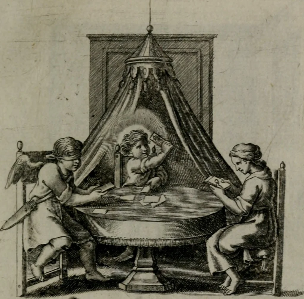 An illustration from Amoris divini et humani antipathia, sive effectus varij, e varijs Sacrae Scripturae locis deprompti, elblematis suis expressi ..., 1629, leaf 362