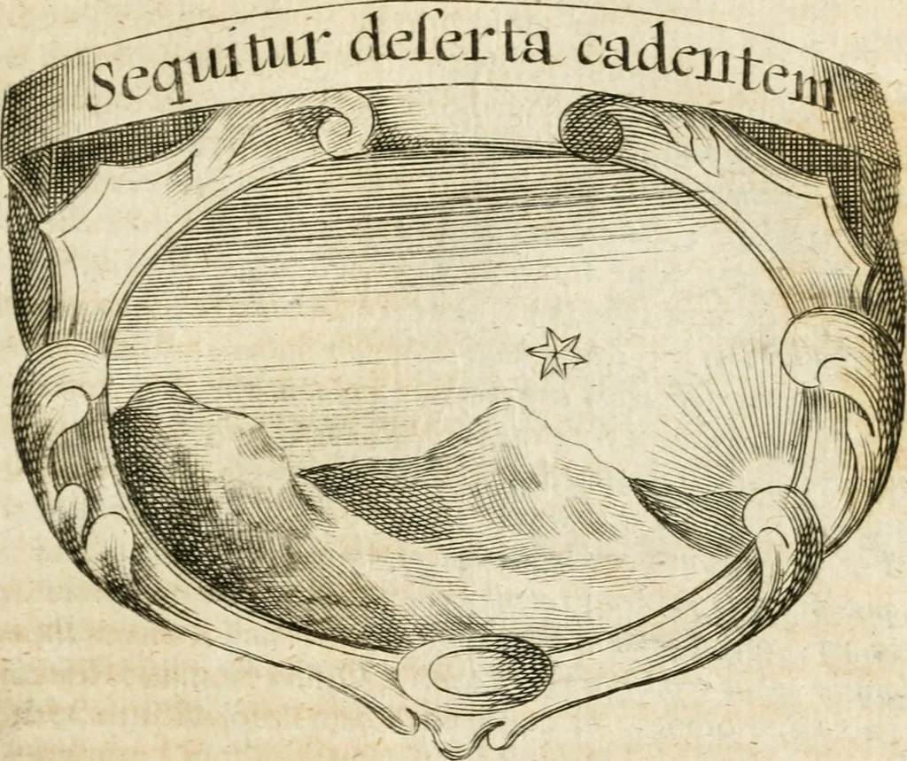An illustration from Mater amoris et doloris : quam Christus in cruce moriens omnibus ac singulis suis fidelibus in matrem legavit, ecce mater tua : nunc explicata per sacra emblemata, figuras scripturae quàm plurimas, conceptus varios praedicabiles, SS. patrum sententias, raras historias, & pios ad Jesum patientem, ac sanctissimam matrem ejus compatientem affectus : opus omnibus Jesum & Mariam amantibus, praedicantibus, aut meditantibus perutile, com triplici indice considerationum, rerum memorabilium, & concionatorio, formandis per annum concionibus opportuno, 1726, leaf 248