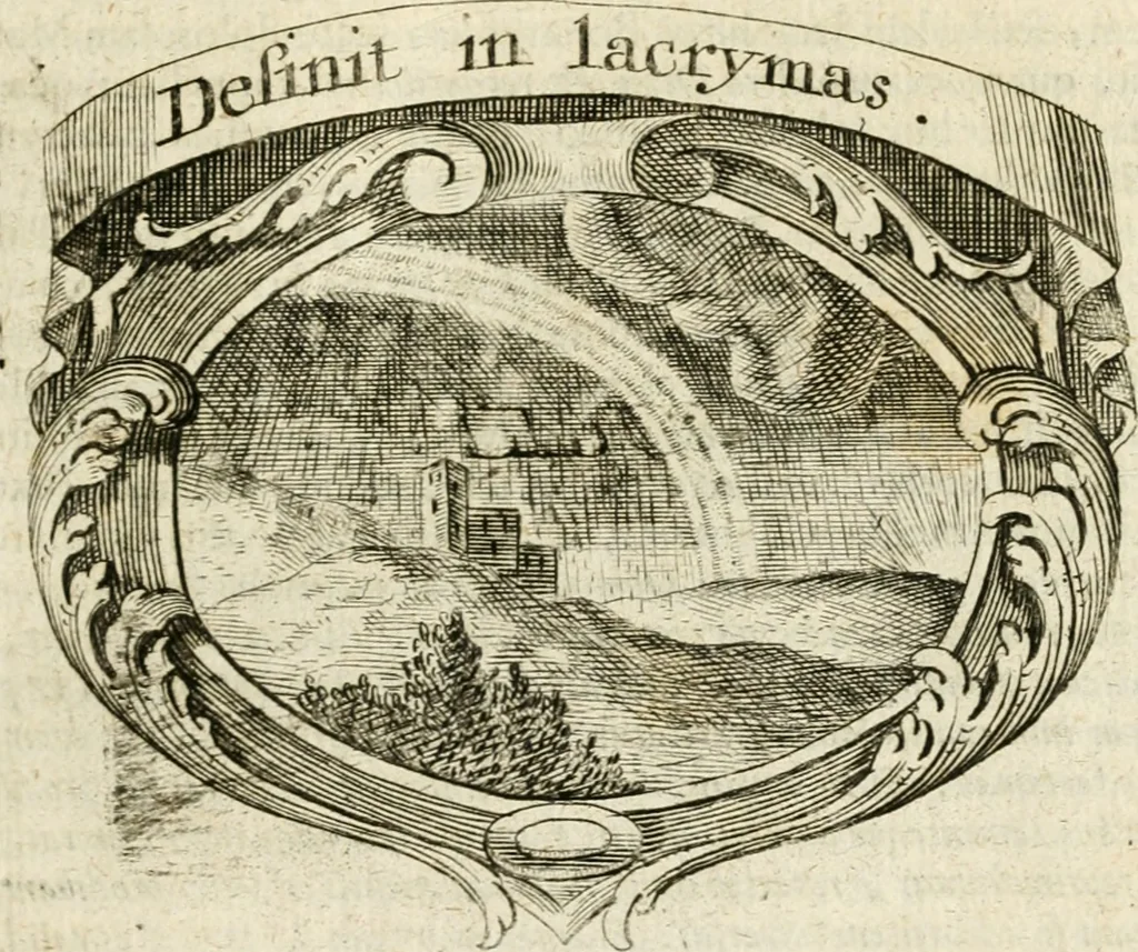 An illustration from Mater amoris et doloris : quam Christus in cruce moriens omnibus ac singulis suis fidelibus in matrem legavit, ecce mater tua : nunc explicata per sacra emblemata, figuras scripturae quàm plurimas, conceptus varios praedicabiles, SS. patrum sententias, raras historias, & pios ad Jesum patientem, ac sanctissimam matrem ejus compatientem affectus : opus omnibus Jesum & Mariam amantibus, praedicantibus, aut meditantibus perutile, com triplici indice considerationum, rerum memorabilium, & concionatorio, formandis per annum concionibus opportuno, 1726, leaf 332
