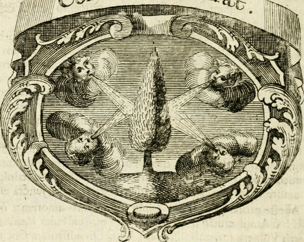 An illustration from Mater amoris et doloris : quam Christus in cruce moriens omnibus ac singulis suis fidelibus in matrem legavit, ecce mater tua : nunc explicata per sacra emblemata, figuras scripturae quàm plurimas, conceptus varios praedicabiles, SS. patrum sententias, raras historias, & pios ad Jesum patientem, ac sanctissimam matrem ejus compatientem affectus : opus omnibus Jesum & Mariam amantibus, praedicantibus, aut meditantibus perutile, com triplici indice considerationum, rerum memorabilium, & concionatorio, formandis per annum concionibus opportuno, 1726, leaf 339