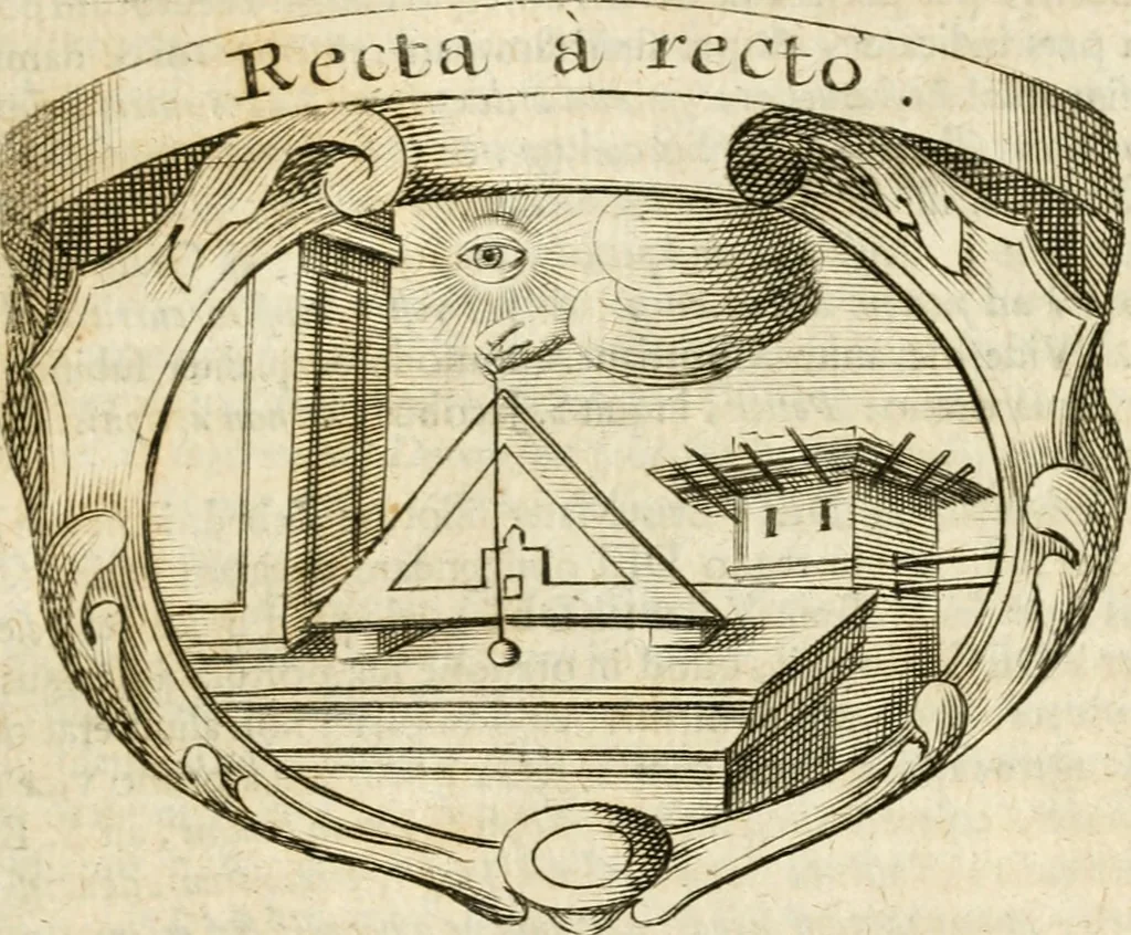 An illustration from Mater amoris et doloris : quam Christus in cruce moriens omnibus ac singulis suis fidelibus in matrem legavit, ecce mater tua : nunc explicata per sacra emblemata, figuras scripturae quàm plurimas, conceptus varios praedicabiles, SS. patrum sententias, raras historias, & pios ad Jesum patientem, ac sanctissimam matrem ejus compatientem affectus : opus omnibus Jesum & Mariam amantibus, praedicantibus, aut meditantibus perutile, com triplici indice considerationum, rerum memorabilium, & concionatorio, formandis per annum concionibus opportuno, 1726, leaf 416