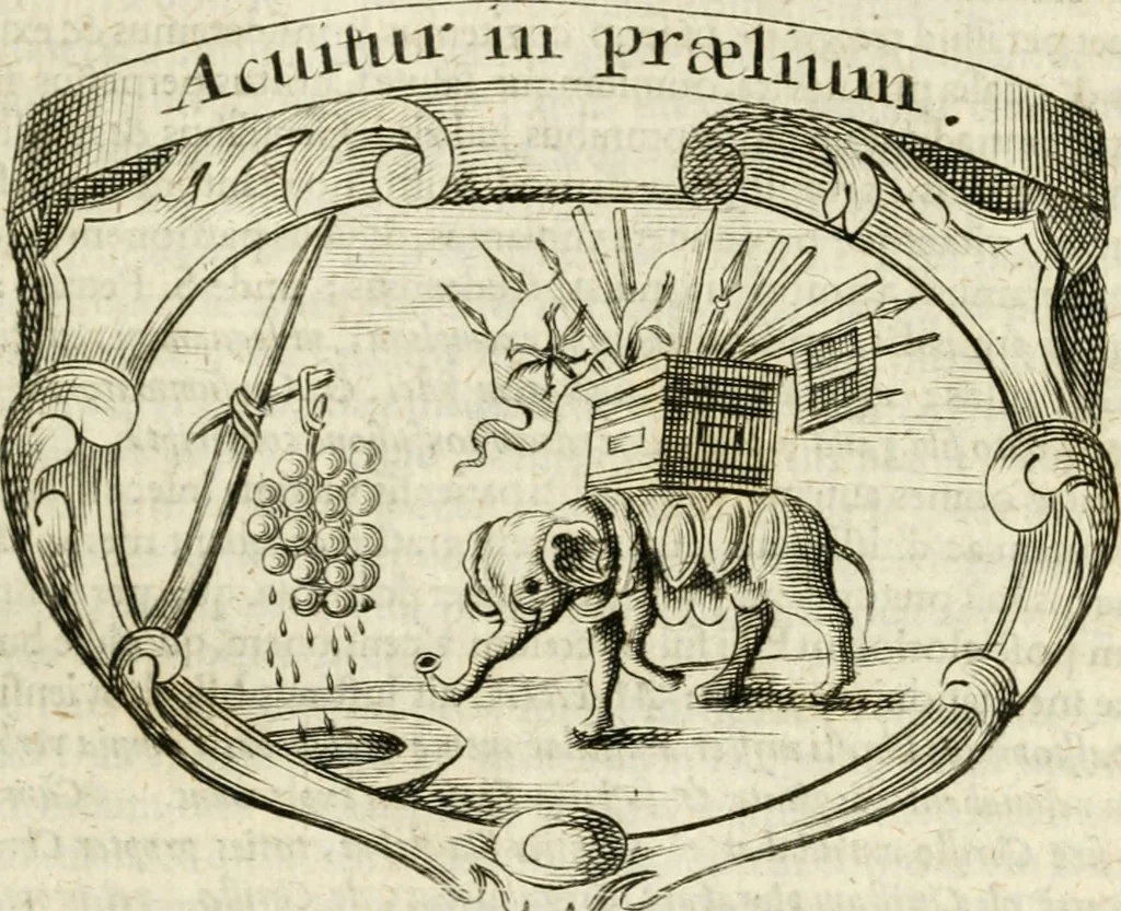 An illustration from Mater amoris et doloris : quam Christus in cruce moriens omnibus ac singulis suis fidelibus in matrem legavit, ecce mater tua : nunc explicata per sacra emblemata, figuras scripturae quàm plurimas, conceptus varios praedicabiles, SS. patrum sententias, raras historias, & pios ad Jesum patientem, ac sanctissimam matrem ejus compatientem affectus : opus omnibus Jesum & Mariam amantibus, praedicantibus, aut meditantibus perutile, com triplici indice considerationum, rerum memorabilium, & concionatorio, formandis per annum concionibus opportuno, 1726, leaf 440