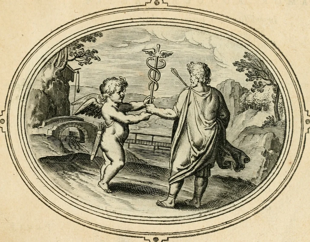 An illustration from Amorum emblemata, figuris aeneis incisa, 1608, leaf 100