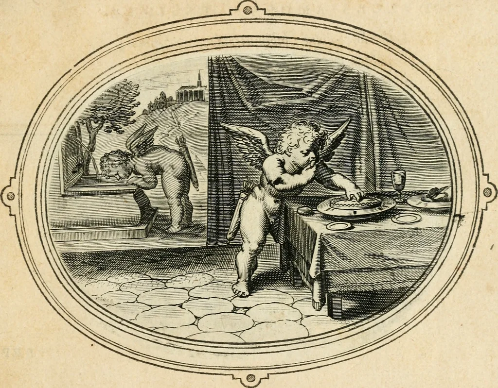 An illustration from Amorum emblemata, figuris aeneis incisa, 1608, leaf 104
