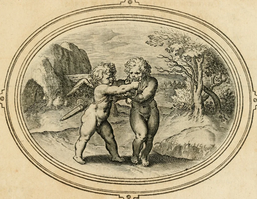 An illustration from Amorum emblemata, figuris aeneis incisa, 1608, leaf 108