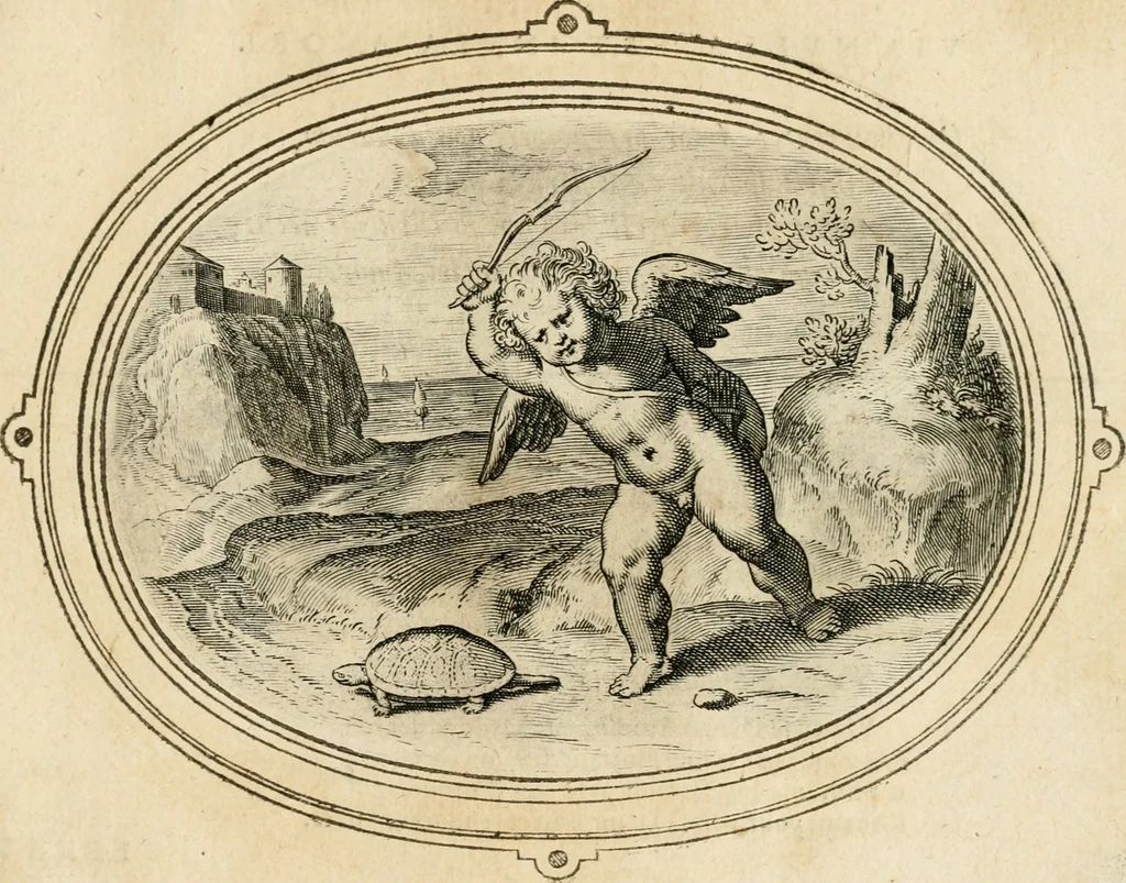 An illustration from Amorum emblemata, figuris aeneis incisa, 1608, leaf 110