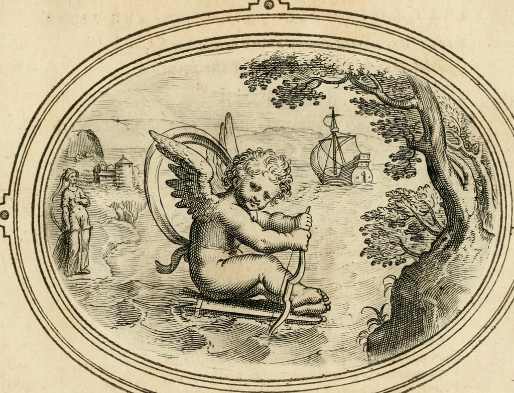 An illustration from Amorum emblemata, figuris aeneis incisa, 1608, leaf 112