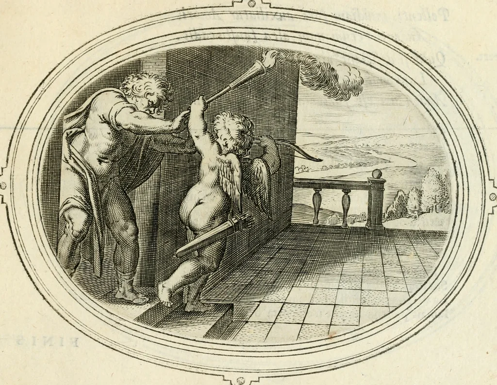 An illustration from Amorum emblemata, figuris aeneis incisa, 1608, leaf 124