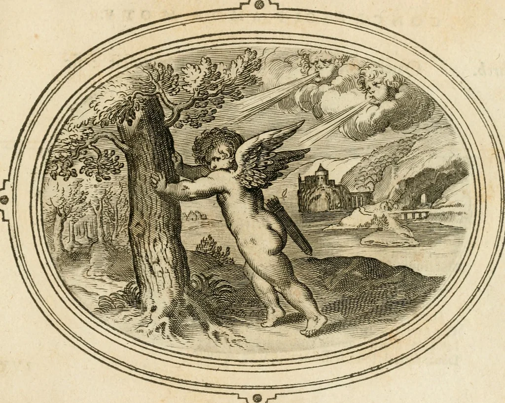 An illustration from Amorum emblemata, figuris aeneis incisa, 1608, leaf 136
