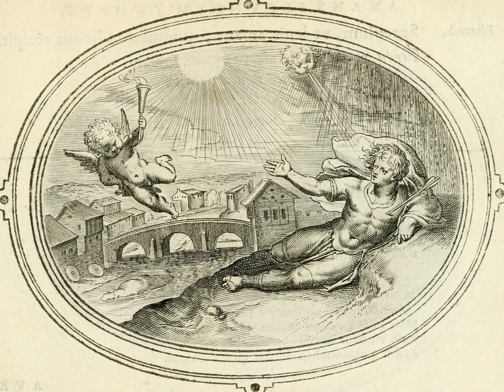 An illustration from Amorum emblemata, figuris aeneis incisa, 1608, leaf 144