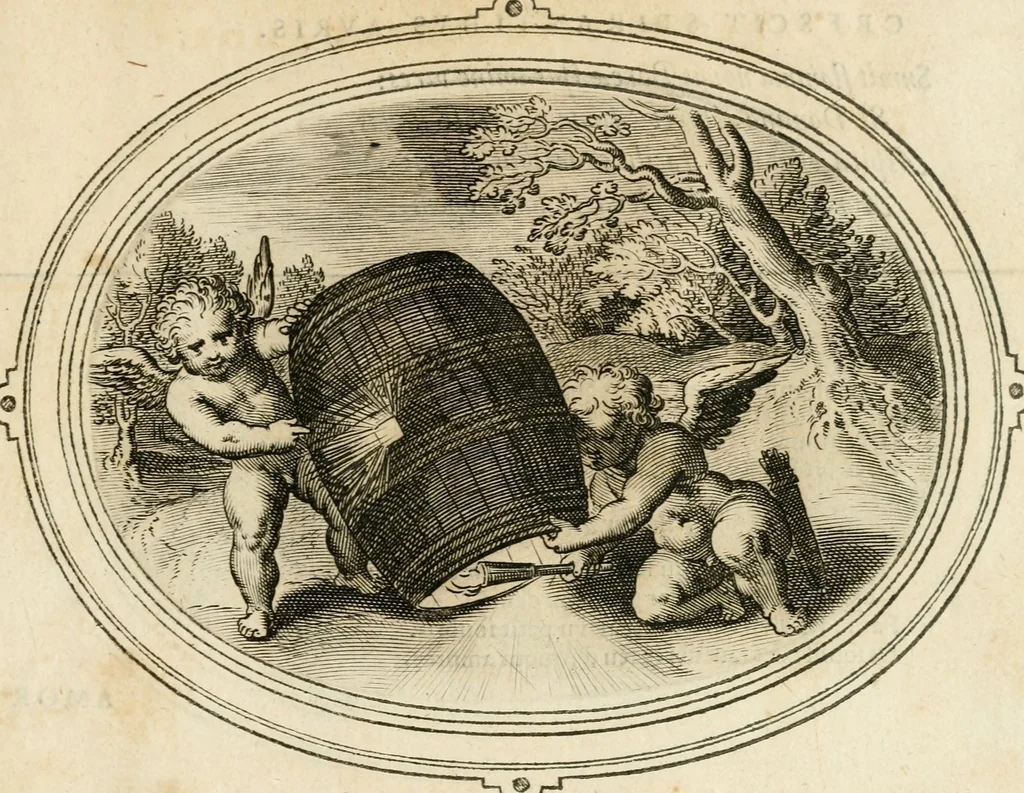 An illustration from Amorum emblemata, figuris aeneis incisa, 1608, leaf 164