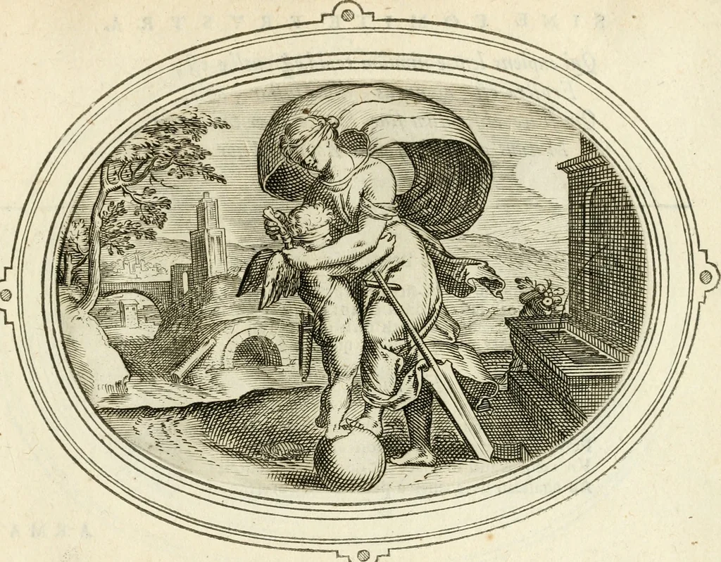 An illustration from Amorum emblemata, figuris aeneis incisa, 1608, leaf 176