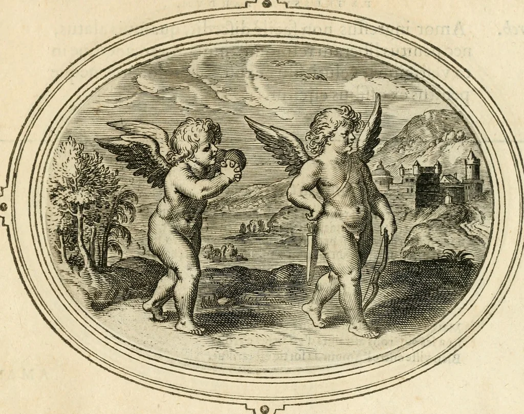 An illustration from Amorum emblemata, figuris aeneis incisa, 1608, leaf 182