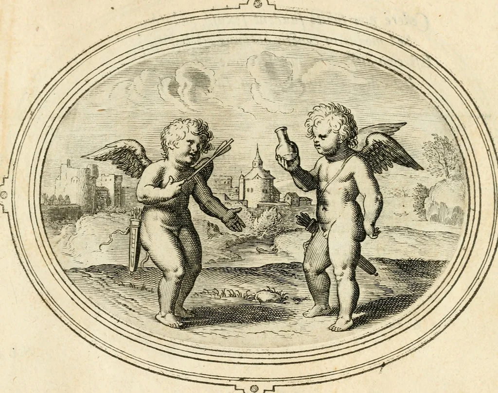 An illustration from Amorum emblemata, figuris aeneis incisa, 1608, leaf 196