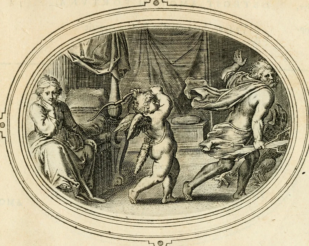 An illustration from Amorum emblemata, figuris aeneis incisa, 1608, leaf 200