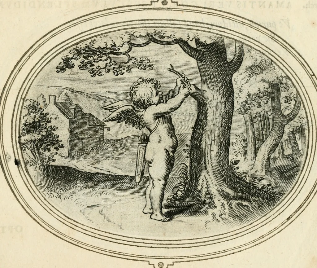 An illustration from Amorum emblemata, figuris aeneis incisa, 1608, leaf 24