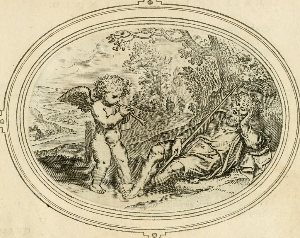 An illustration from Amorum emblemata, figuris aeneis incisa, 1608, leaf 258