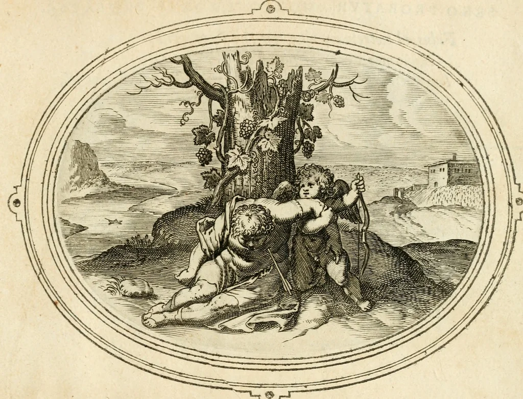 An illustration from Amorum emblemata, figuris aeneis incisa, 1608, leaf 264