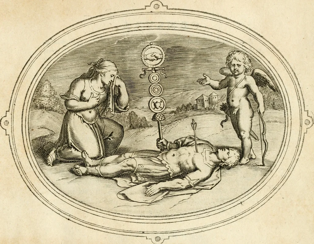 An illustration from Amorum emblemata, figuris aeneis incisa, 1608, leaf 266