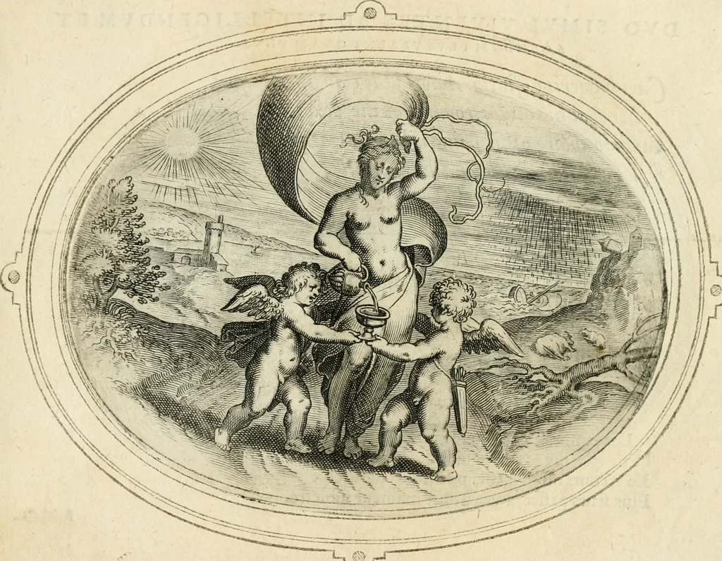 An illustration from Amorum emblemata, figuris aeneis incisa, 1608, leaf 32