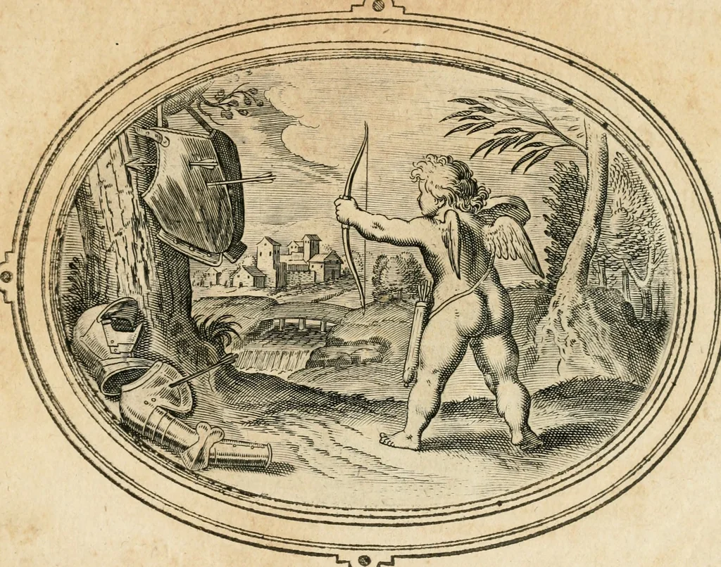 An illustration from Amorum emblemata, figuris aeneis incisa, 1608, leaf 42