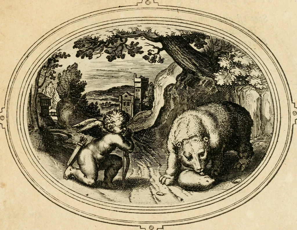 An illustration from Amorum emblemata, figuris aeneis incisa, 1608, leaf 76