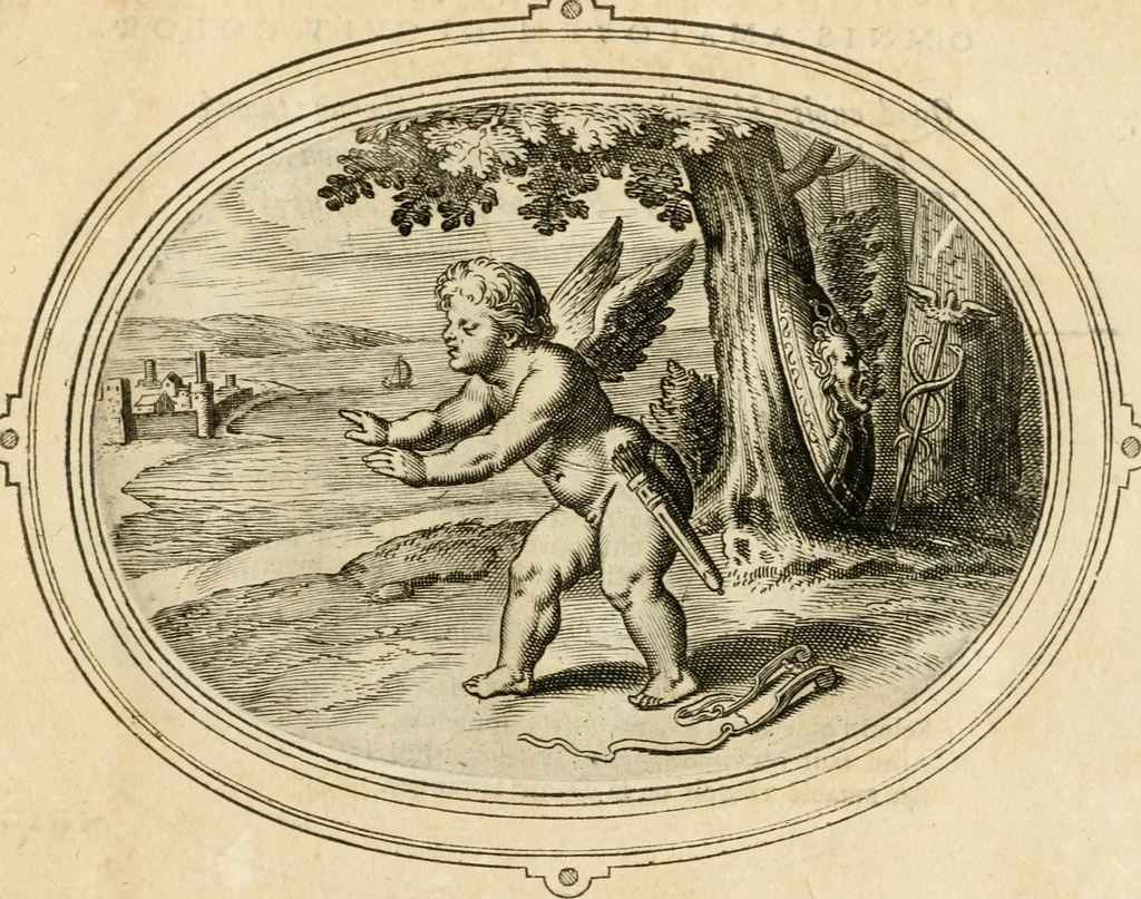 An illustration from Amorum emblemata, figuris aeneis incisa, 1608, leaf 80