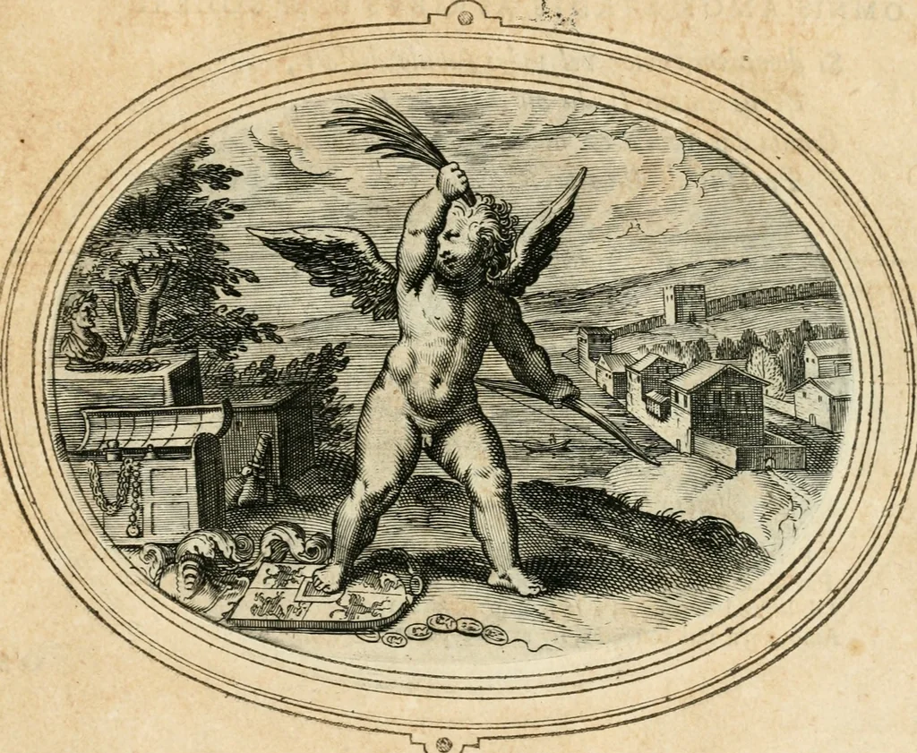 An illustration from Amorum emblemata, figuris aeneis incisa, 1608, leaf 84