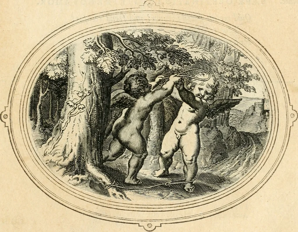 An illustration from Amorum emblemata, figuris aeneis incisa, 1608, leaf 108