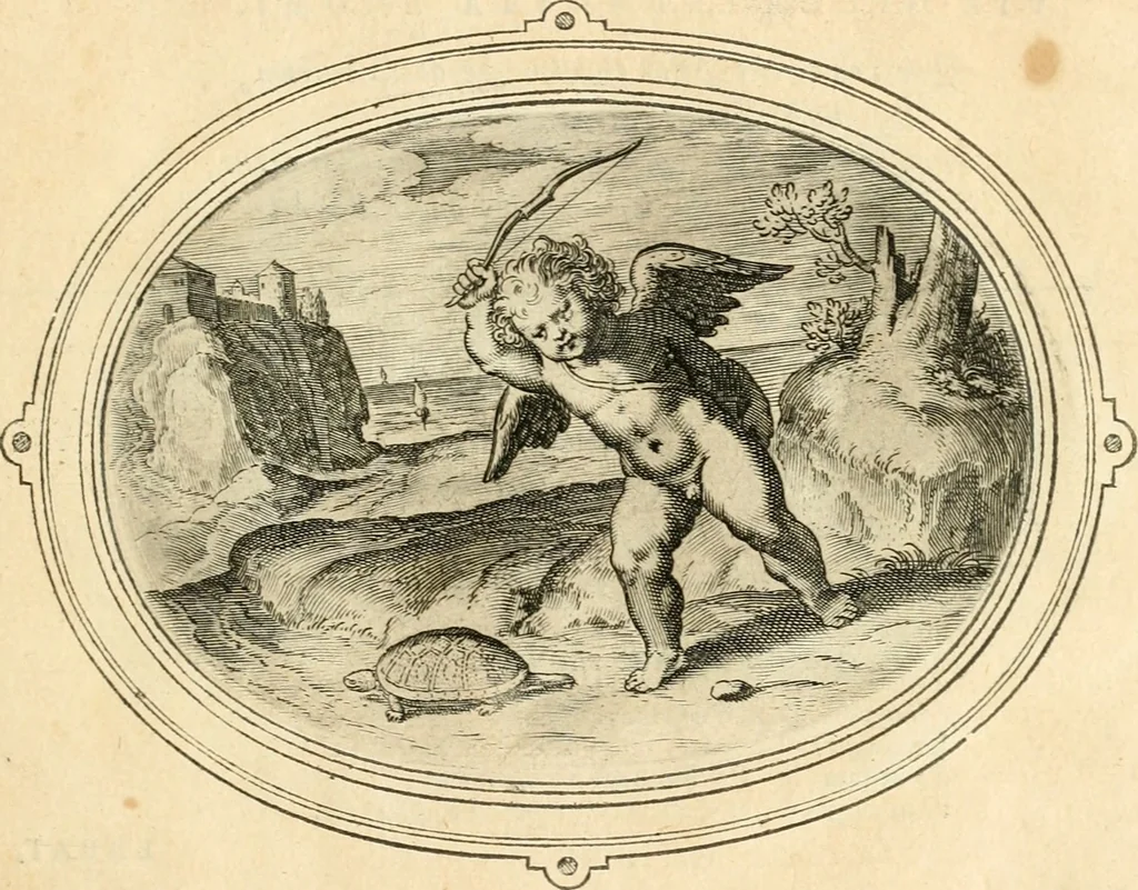 An illustration from Amorum emblemata, figuris aeneis incisa, 1608, leaf 112