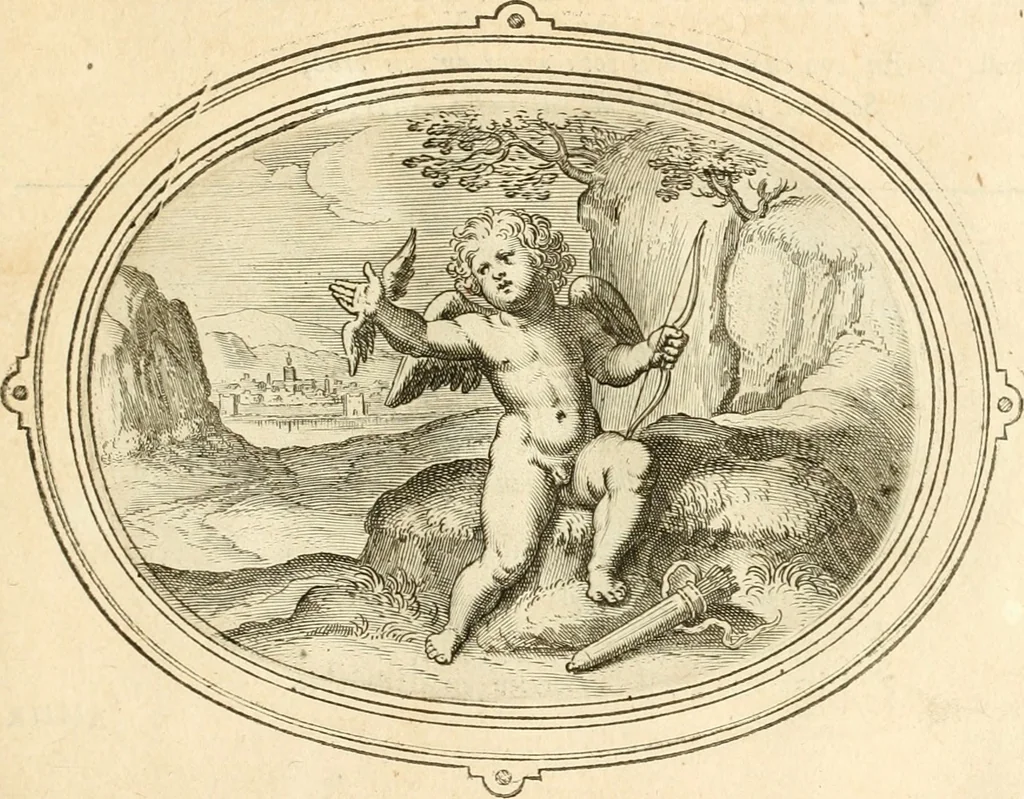 An illustration from Amorum emblemata, figuris aeneis incisa, 1608, leaf 132