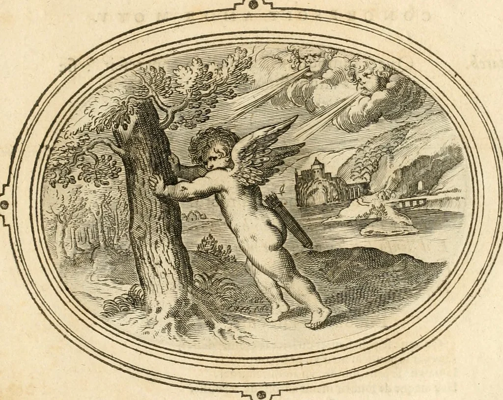 An illustration from Amorum emblemata, figuris aeneis incisa, 1608, leaf 138