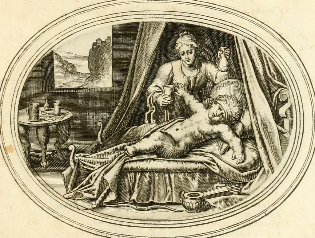 An illustration from Amorum emblemata, figuris aeneis incisa, 1608, leaf 142