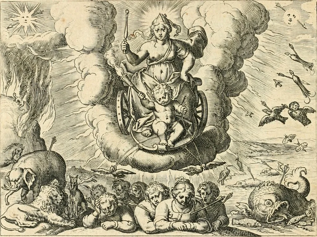 An illustration from Amorum emblemata, figuris aeneis incisa, 1608, leaf 15