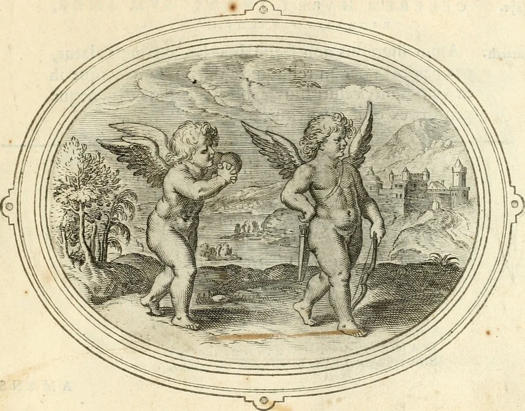 An illustration from Amorum emblemata, figuris aeneis incisa, 1608, leaf 184