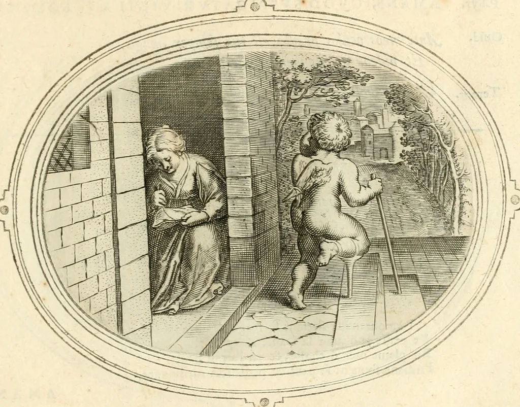 An illustration from Amorum emblemata, figuris aeneis incisa, 1608, leaf 186