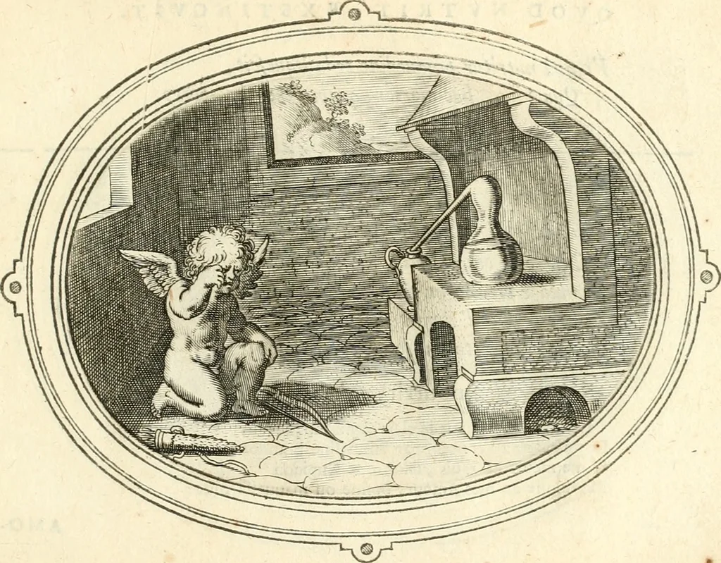 An illustration from Amorum emblemata, figuris aeneis incisa, 1608, leaf 210