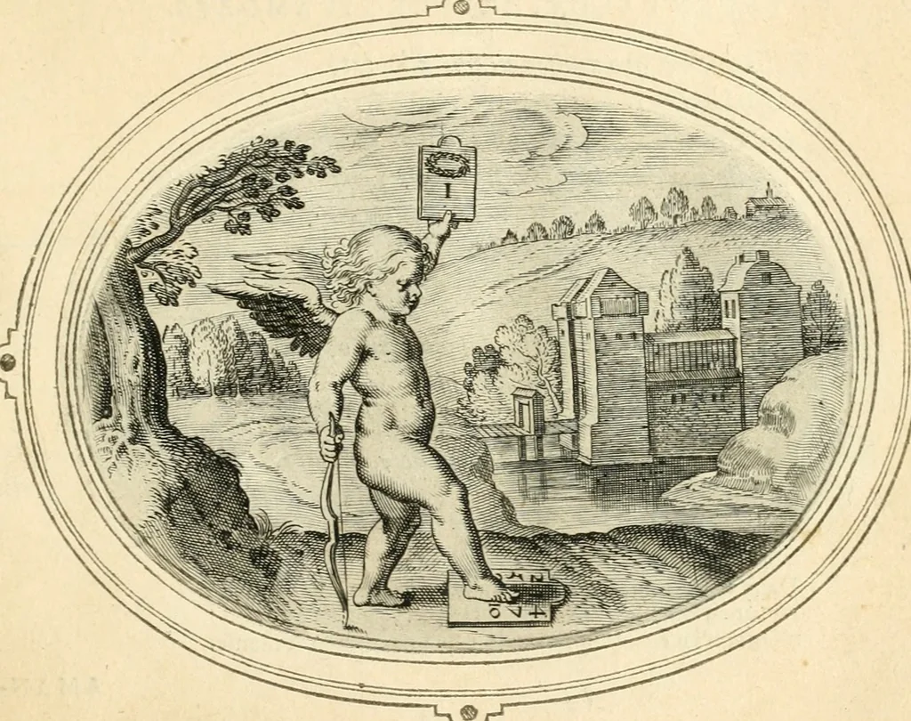 An illustration from Amorum emblemata, figuris aeneis incisa, 1608, leaf 24